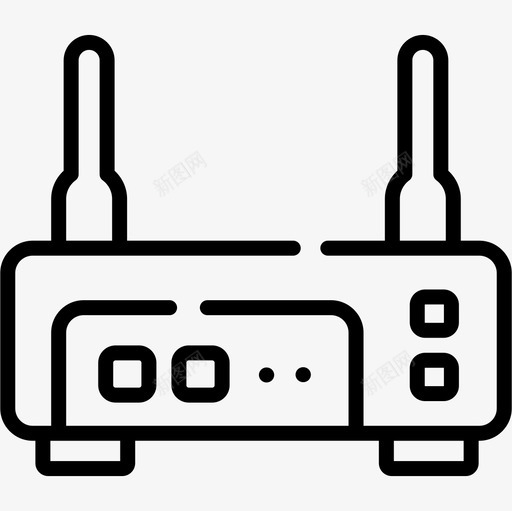 路由器电子61线性图标svg_新图网 https://ixintu.com 电子61 线性 路由器