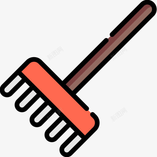 Rake秋天53线性颜色图标svg_新图网 https://ixintu.com Rake 秋天 线性 颜色