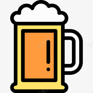 啤酒新年34原色图标图标