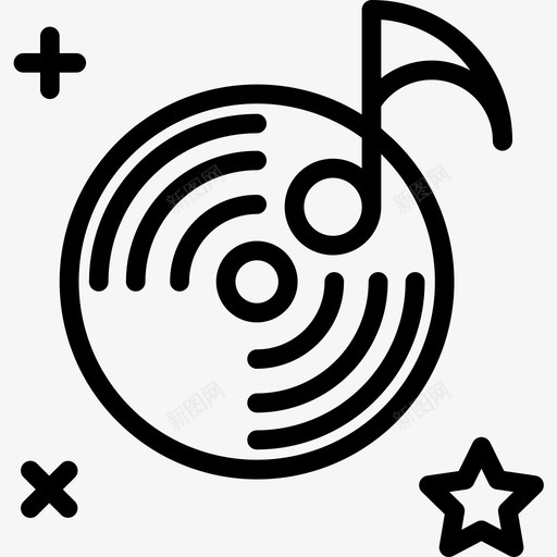 音乐新年40岁直系图标svg_新图网 https://ixintu.com 40岁 新年 直系 音乐