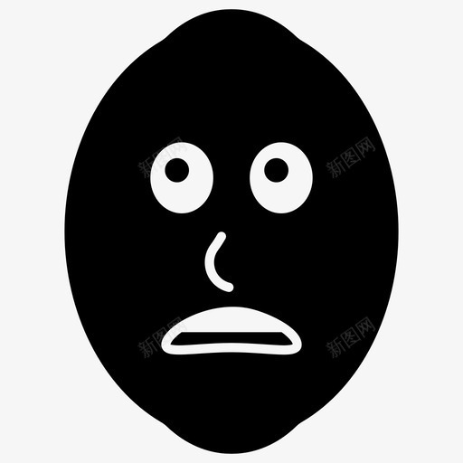悲伤的柠檬脸表情符号情感图标svg_新图网 https://ixintu.com 图标 悲伤 情感 柠檬 符号 表情