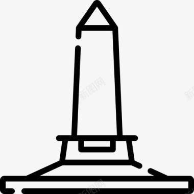 爱尔兰威灵顿纪念碑8号直线图标图标