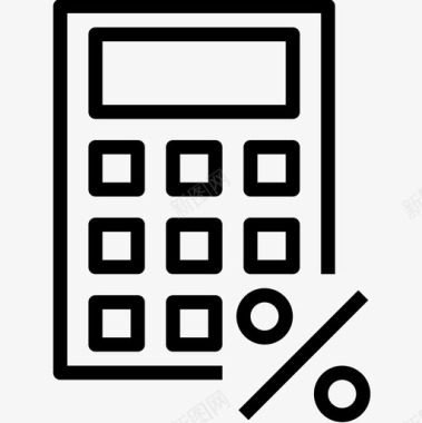 计算器贷款5线性图标图标