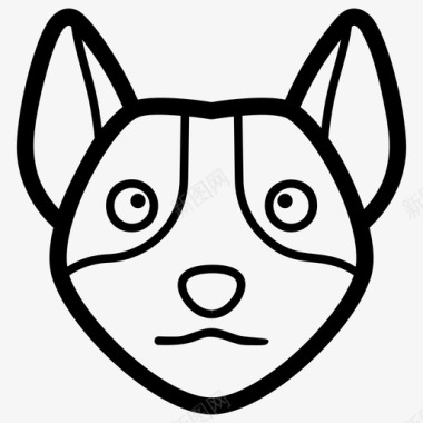 狐狸表情符号情感图标图标