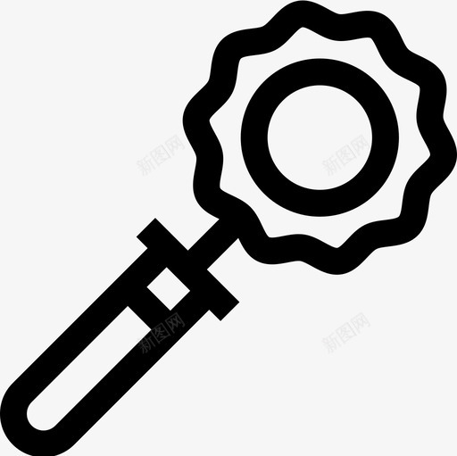 拨浪鼓儿童玩具7线性图标svg_新图网 https://ixintu.com 儿童玩具 拨浪鼓 线性