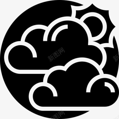 天气云技术30字形图标图标