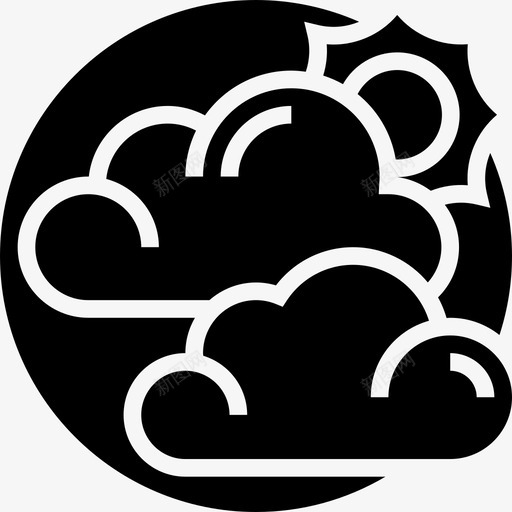 天气云技术30字形图标svg_新图网 https://ixintu.com 云技术30 天气 字形