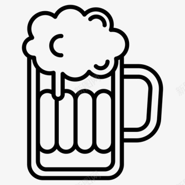 啤酒啤酒杯啤酒品脱图标图标