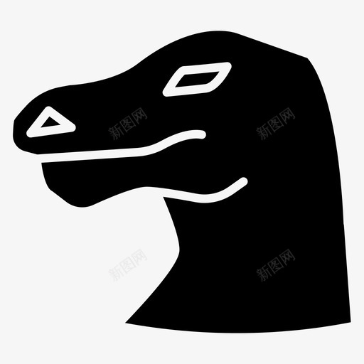 科莫多龙动物脸图标svg_新图网 https://ixintu.com 动物 多龙 科莫