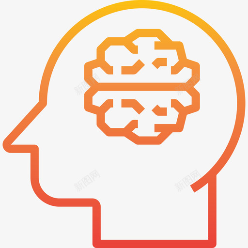 智力大脑概念6梯度图标svg_新图网 https://ixintu.com 大脑概念6 智力 梯度