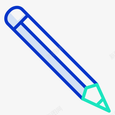 铅笔教育196轮廓颜色图标图标