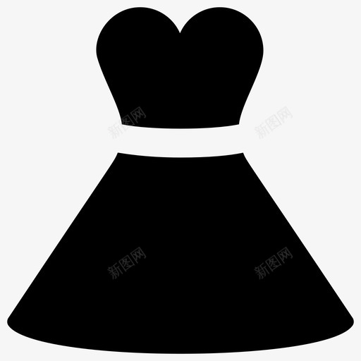 服装时装女装图标svg_新图网 https://ixintu.com 女装 新娘服装 时装 服装 连衣裙 黑色星期五雕文图标