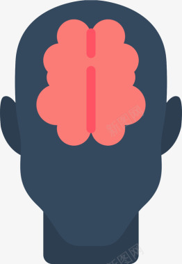 大脑人脑40扁平图标图标