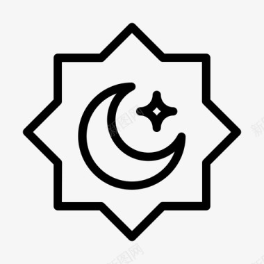 清真寺禁食伊斯兰教图标图标