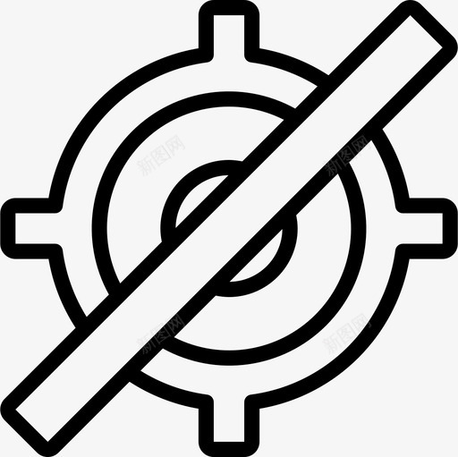 位置关闭移动接口线性图标svg_新图网 https://ixintu.com 位置关闭 移动接口 线性