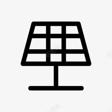 太阳能板建筑和城市可再生能源图标图标