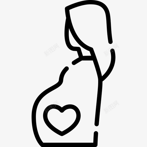 母性女权主义10直系图标svg_新图网 https://ixintu.com 女权主义 母性 直系