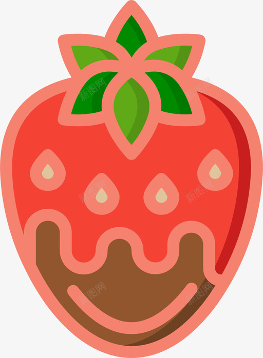 草莓情人节5线形颜色图标svg_新图网 https://ixintu.com 情人节 线形 草莓 颜色
