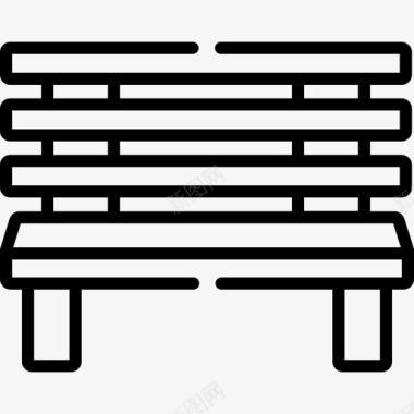 长凳园艺60直线型图标图标