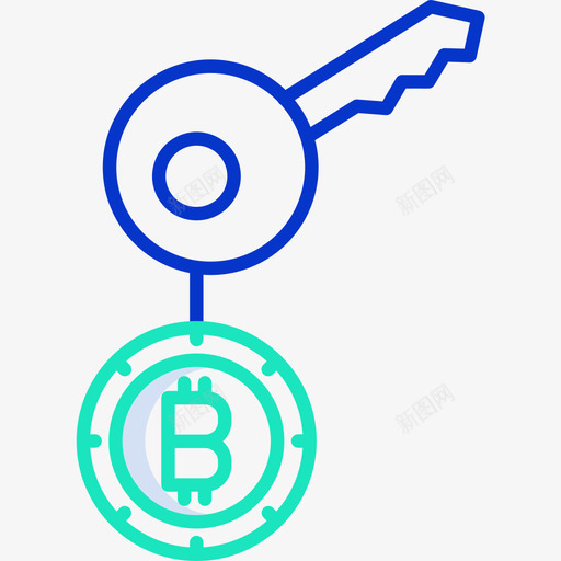 密钥加密货币45轮廓颜色图标svg_新图网 https://ixintu.com 加密 密钥 货币 轮廓 颜色