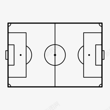 足球场球图表图标图标