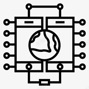 连接电话网络图标图标