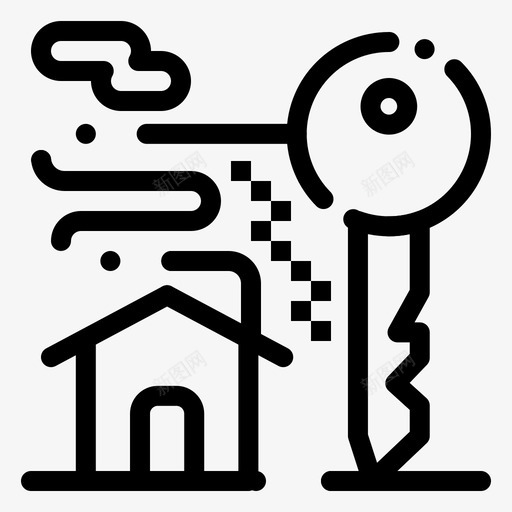 家钥匙房地产图标svg_新图网 https://ixintu.com 家 房地产 房间 钥匙