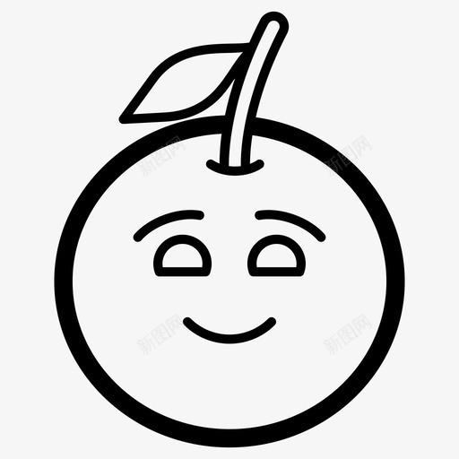 快乐橙色表情符号情感图标svg_新图网 https://ixintu.com 快乐橙色 情感 表情符号 表情符号线向量图标
