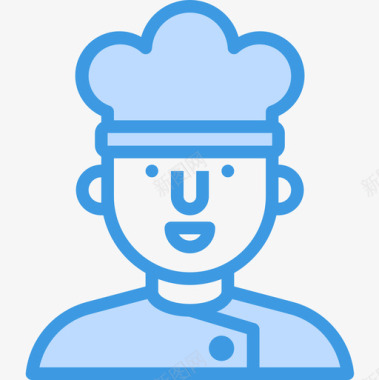厨师厨房69蓝色图标图标