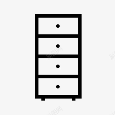 橱柜抽屉家具图标图标