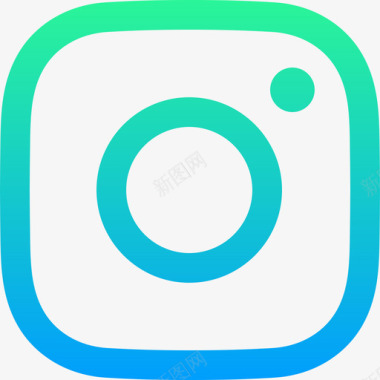 Instagram社交媒体90gradient图标图标