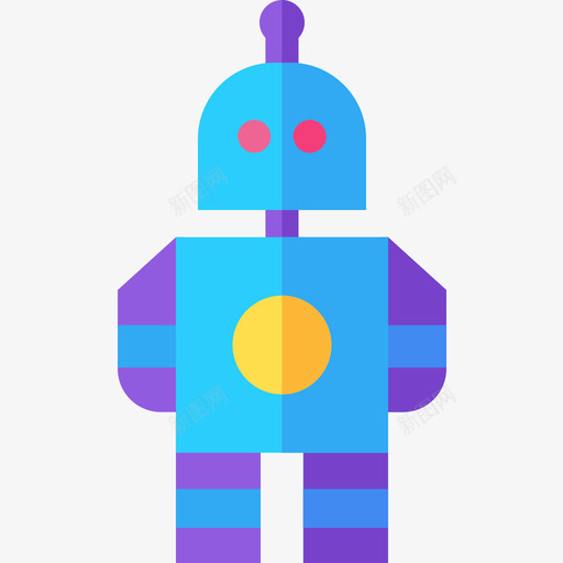 机器人儿童玩具6扁平图标svg_新图网 https://ixintu.com 儿童玩具 扁平 机器人