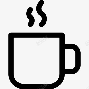咖啡杯123办公室直线型图标图标