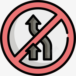 解除禁止超车标志禁止超车驾校18直线颜色图标高清图片