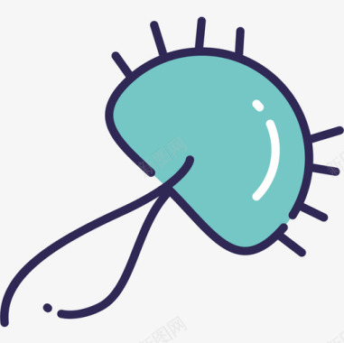 葡萄球菌细菌2线状颜色图标图标