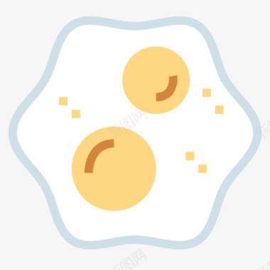 煎蛋烹调63扁平图标图标