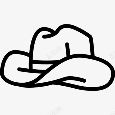 牛仔帽子直系的图标图标