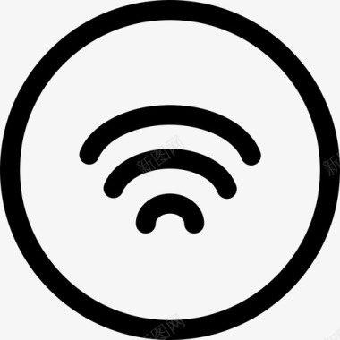 Wifi社交媒体104线性图标图标