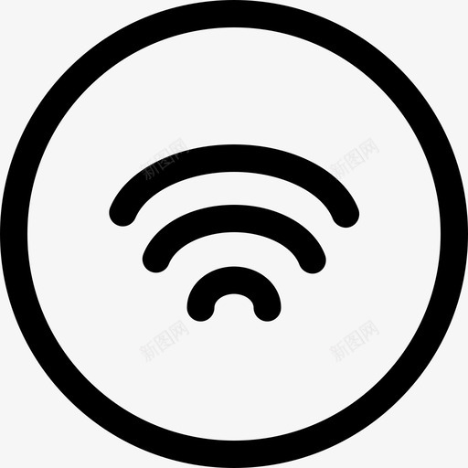 Wifi社交媒体104线性图标svg_新图网 https://ixintu.com Wifi 媒体 社交 线性