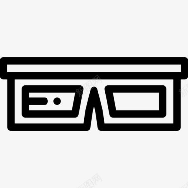 3d眼镜音频和视频11线性图标图标