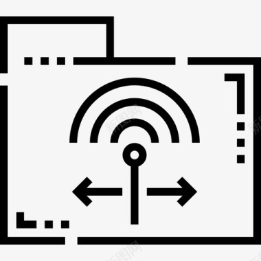 文件共享数字服务13线性图标图标