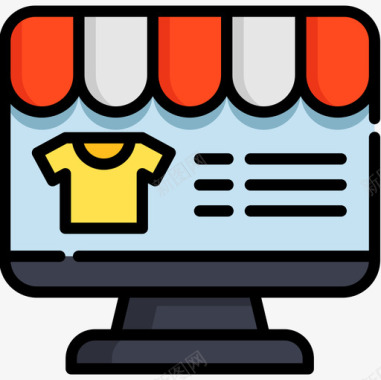 购物电子商务68线性颜色图标图标