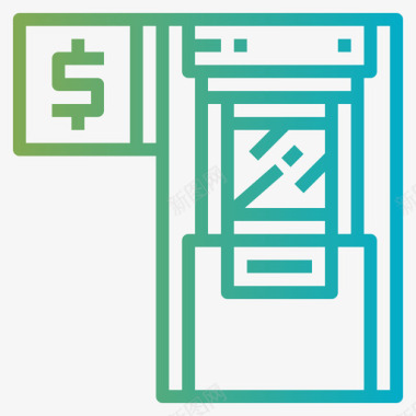 Atm银行63梯度图标图标