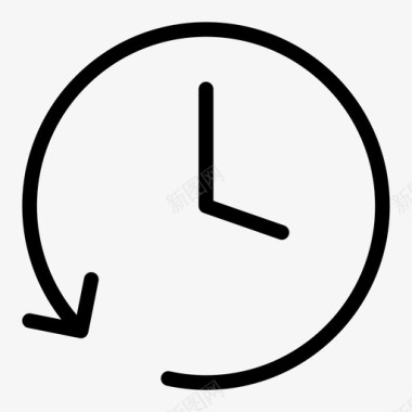 时间反时钟时间表图标图标