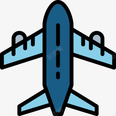 飞机机场65线颜色图标图标