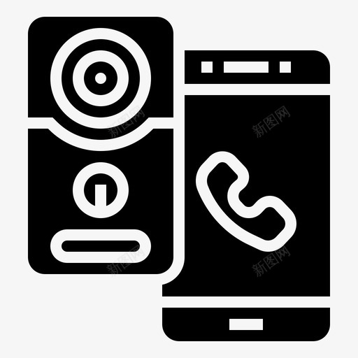 智能家居锁智能手机图标svg_新图网 https://ixintu.com 手机 智能 智能家居 标志 电话