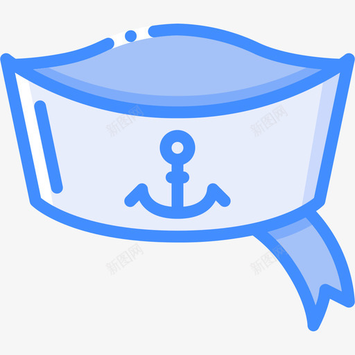水手帽帽子4蓝色图标svg_新图网 https://ixintu.com 帽子4 水手帽 蓝色