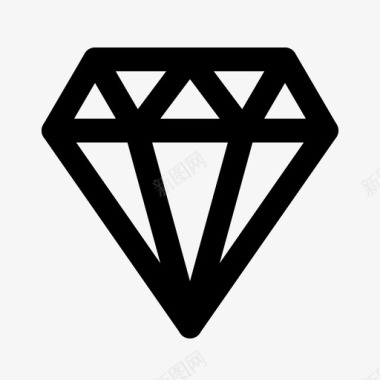 钻石宝石用户界面基本图标图标