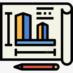 建筑大学建筑大学33线性色彩图标高清图片