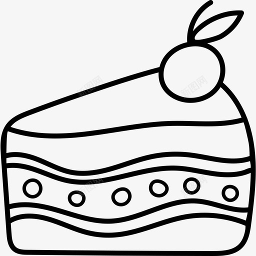 蛋糕面包房64黑色图标svg_新图网 https://ixintu.com 蛋糕 面包房 黑色